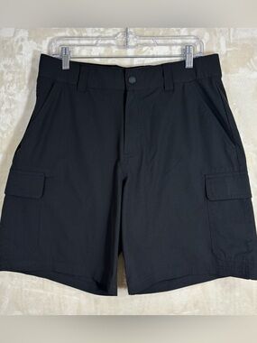 Orvis Men's Black Cargo Shorts Size 32 Zip Pockets Golf Fishing Outdoors